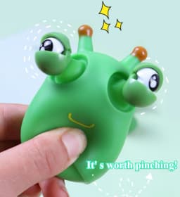 1/3 PCS Novelty Green Worm Squeeze Toys Eye Fidget Sensory Stress Relief Toys for Kids & Adults Birthday Gifts