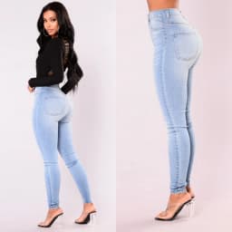 Sexy Jeans Women Denim Skinny Pants High Waist Stretch Lady Jeans Push Up Leggings Slim Pockets Button Pencil Jeans Women Pants