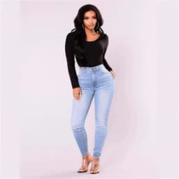 Sexy Jeans Women Denim Skinny Pants High Waist Stretch Lady Jeans Push Up Leggings Slim Pockets Button Pencil Jeans Women Pants