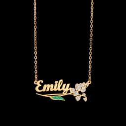 Freeteeme Personalized Custom Name Flower Necklace for Women Stainless Steel UV Print Birth Flower Chain Jewelry Birthday Gifts