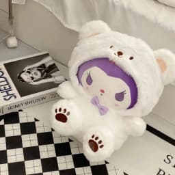 =2026 New Kawaii 25cm Sanrio Plush Toy Jade Dog Kuromi Dressing Doll Doll Plush Toy Stuffed Animal Patung Dolls Birthday Gift