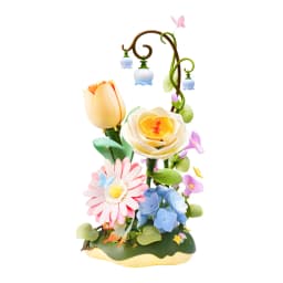 ROKR 3D Puzzle Toys Garden Ramble DIY Flower Bouquet Model Building Kit 4 Lighting Modes Night Light for Room Decor Birthday Gift for Girls Adults