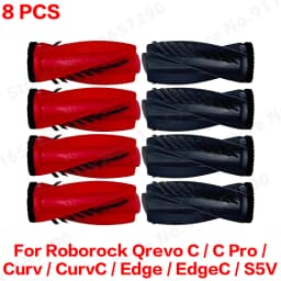 Roborock Qrevo C/C Pro/Curv/CurvC/Edge/EdgeC/S5V Compatible Main Side Brush, Mop Cloth, Dust Bag & Filter Set