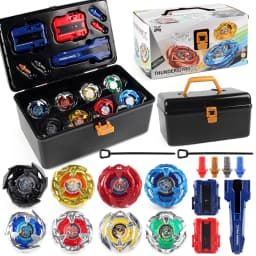 Takara Tomy Bey X Spinning Toy Kit Gyro Metal Battle Tops with Launchers Organize Box Set Gift
