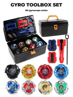 Takara Tomy Bey X Spinning Toy Kit Gyro Metal Battle Tops with Launchers Organize Box Set Gift