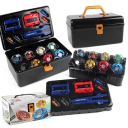 Takara Tomy Bey X Spinning Toy Kit Gyro Metal Battle Tops with Launchers Organize Box Set Gift