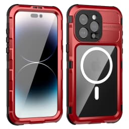 IP68 Waterproof Metal Phone Case For iPhone 16 15 14 Plus 14 Pro Max Diving Swim Full Protect Cover MagSafe Wireless Charging