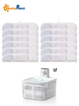 DownyPaws 6/12 PCS Activated Carbon Filter For Cat Water Fountain WFP6 Replacement Filters For Pet Automatic Drinking Fountain