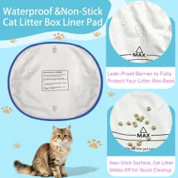 Cat Litter Box Replacement Mat for Self Cleaning Litter Box, Waterproof Smart Cat Toilet Liner Fits Most Automatic Cat Litter Bo