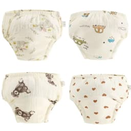 4PCS Baby Waterproof Diapers Pee Shorts Underwears Reusable Soft Ecological Cotton Toddler Potty Training Pants For Boys Girls