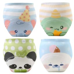 4PCS Baby Waterproof Diapers Pee Shorts Underwears Reusable Soft Ecological Cotton Toddler Potty Training Pants For Boys Girls