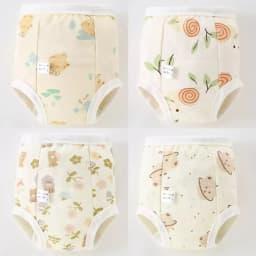 4PCS Baby Waterproof Diapers Pee Shorts Underwears Reusable Soft Ecological Cotton Toddler Potty Training Pants For Boys Girls