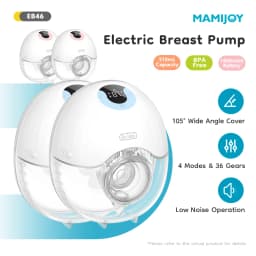 MAMIJOY 2PCS Wearable Breast Pump 4 Modes & 36 Levels Portable Electric Breast Pumps Comfort Milk Collector Hands Free Low Niose