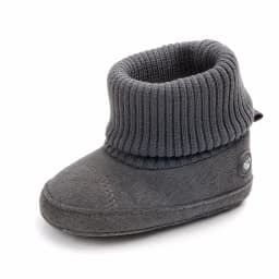 2024 Winter Baby Boots, Infant Girls Boys Warm Fashion Solid Shoes with Fuzzy Balls First Walkers Kid Shoes 0-18M High Quality