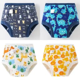 4PCS New Cute Cotton Baby Toddler Toilet Training Pants Waterproof Potty Learning Shorts Underwear For Children Boys Girls