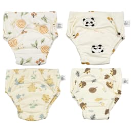 4PCS New Cute Cotton Baby Toddler Toilet Training Pants Waterproof Potty Learning Shorts Underwear For Children Boys Girls