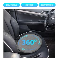 Car Seat Cushion Portable Soft Breathable 360 Degree Rotation Seat Cushion for Elderly Pregnant Women Rotating Car Seat Cushion