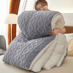 New Super Thick Winter Warm Blanket for Bed Artificial Lamb Cashmere Weighted Blankets Soft Comfortable Warmth Quilt Comforter