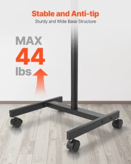 SucceBuy Rolling TV Stand Mobile TV Cart Suit for Various Sizes TV Portable TV Stand with Wheels for Living Room Bedroom Office