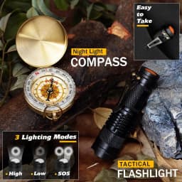 (No flint) Outdoor Adventure Survival Kit SOS Emergency First Aid Kit Camping Equipments Self-defense EDC Box