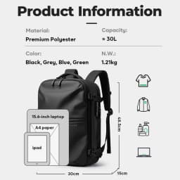 BANGE Anti-Theft Cabin Bag Wet And Dry Separation Travel Backpack for Men Women Hand Luggage 15.6 inch Laptop Backpacks for Male