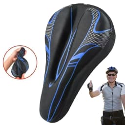 Bike Seat Cushion, Silicone Gel Padded Saddle Cover Bike Seat Cover For Men Women, Adjustable Soft Padding Bicycle Seat Cushion