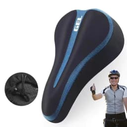 Bike Seat Cushion, Silicone Gel Padded Saddle Cover Bike Seat Cover For Men Women, Adjustable Soft Padding Bicycle Seat Cushion