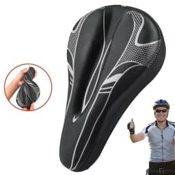 Bike Seat Cushion, Silicone Gel Padded Saddle Cover Bike Seat Cover For Men Women, Adjustable Soft Padding Bicycle Seat Cushion