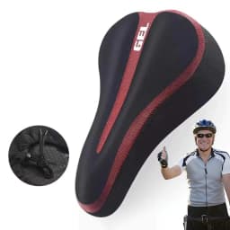 Bike Seat Cushion, Silicone Gel Padded Saddle Cover Bike Seat Cover For Men Women, Adjustable Soft Padding Bicycle Seat Cushion