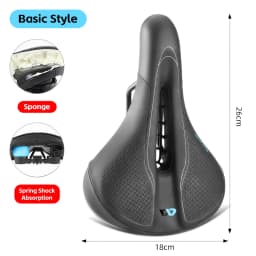 WEST BIKING Thickened Bike Saddle Dual Shock Balls Comfort Hollow Non-Slip Soft Cushion For MTB Road Bike Cycling Accessories