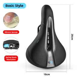 WEST BIKING Thickened Bike Saddle Dual Shock Balls Comfort Hollow Non-Slip Soft Cushion For MTB Road Bike Cycling Accessories