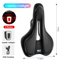 WEST BIKING Thickened Bike Saddle Dual Shock Balls Comfort Hollow Non-Slip Soft Cushion For MTB Road Bike Cycling Accessories