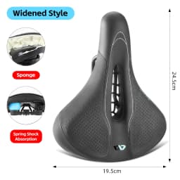 WEST BIKING Thickened Bike Saddle Dual Shock Balls Comfort Hollow Non-Slip Soft Cushion For MTB Road Bike Cycling Accessories