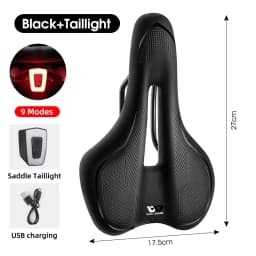 WEST BIKING Thickened Bike Saddle Dual Shock Balls Comfort Hollow Non-Slip Soft Cushion For MTB Road Bike Cycling Accessories