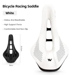 WEST BIKING Thickened Bike Saddle Dual Shock Balls Comfort Hollow Non-Slip Soft Cushion For MTB Road Bike Cycling Accessories