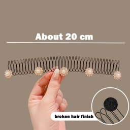 Vintage Camellia Flower Pearl Metal Long Hair Comb For Women Broken Hair Finish Headband Tool Hair Clip Fashion Hair Accessories