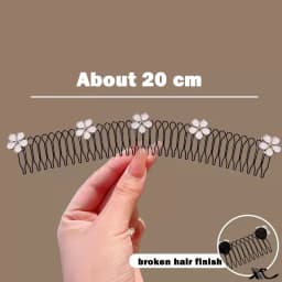 Vintage Camellia Flower Pearl Metal Long Hair Comb For Women Broken Hair Finish Headband Tool Hair Clip Fashion Hair Accessories