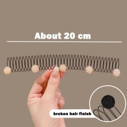 Vintage Camellia Flower Pearl Metal Long Hair Comb For Women Broken Hair Finish Headband Tool Hair Clip Fashion Hair Accessories