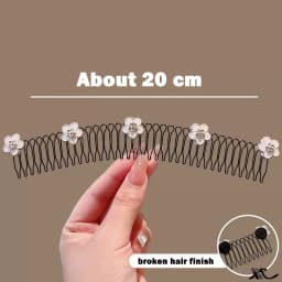 Vintage Camellia Flower Pearl Metal Long Hair Comb For Women Broken Hair Finish Headband Tool Hair Clip Fashion Hair Accessories