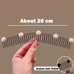 Vintage Camellia Flower Pearl Metal Long Hair Comb For Women Broken Hair Finish Headband Tool Hair Clip Fashion Hair Accessories