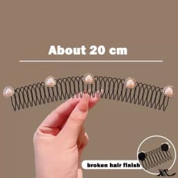 Vintage Camellia Flower Pearl Metal Long Hair Comb For Women Broken Hair Finish Headband Tool Hair Clip Fashion Hair Accessories