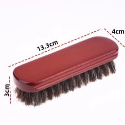 Handle Details Polishing And Cleaning Brush Horse Hair Wood Brush Leather Shoe Care And Cleaning Shoe Brush