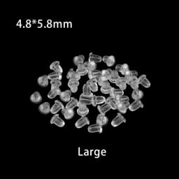 200-1000pcs/lot Soft Silicone Rubber Earrings Bullet Plastic Ear Plugging/blocked Earring Back DIY Jewelry Accessories