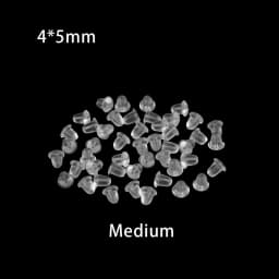 200-1000pcs/lot Soft Silicone Rubber Earrings Bullet Plastic Ear Plugging/blocked Earring Back DIY Jewelry Accessories