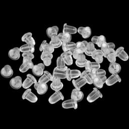 200-1000pcs/lot Soft Silicone Rubber Earrings Bullet Plastic Ear Plugging/blocked Earring Back DIY Jewelry Accessories