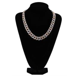 TOPGRILLZ Maimi Cuban Link Chain Necklace Men's Hip Hop Gold Color Iced Out Cubic Zircon Necklaces Jewelry Gifts 16" -30"