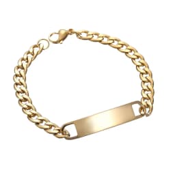 Custom Logo Inscription Eyes Engrave Stainless Steel Bracelet Women Personalized For Men Id Bracelet Dropshipping