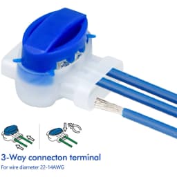 10-100pcs Waterproof Cable Clamps Wire Connectors For Garden Auto Lawn Mower 3 Pore Terminal Blocks Robotic Lawnmower Connectors