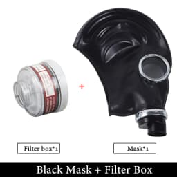 New Red Black Full Head Gas Mask Respirator Natural Rubber Ghost Mask Chemical Mask For Painting Spray Pesticide Halloween