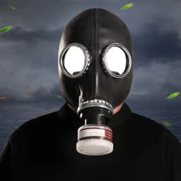 New Red Black Full Head Gas Mask Respirator Natural Rubber Ghost Mask Chemical Mask For Painting Spray Pesticide Halloween
